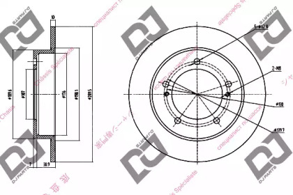 Тормозной диск DJ PARTS BD1264